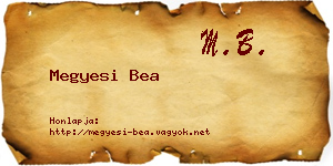 Megyesi Bea névjegykártya